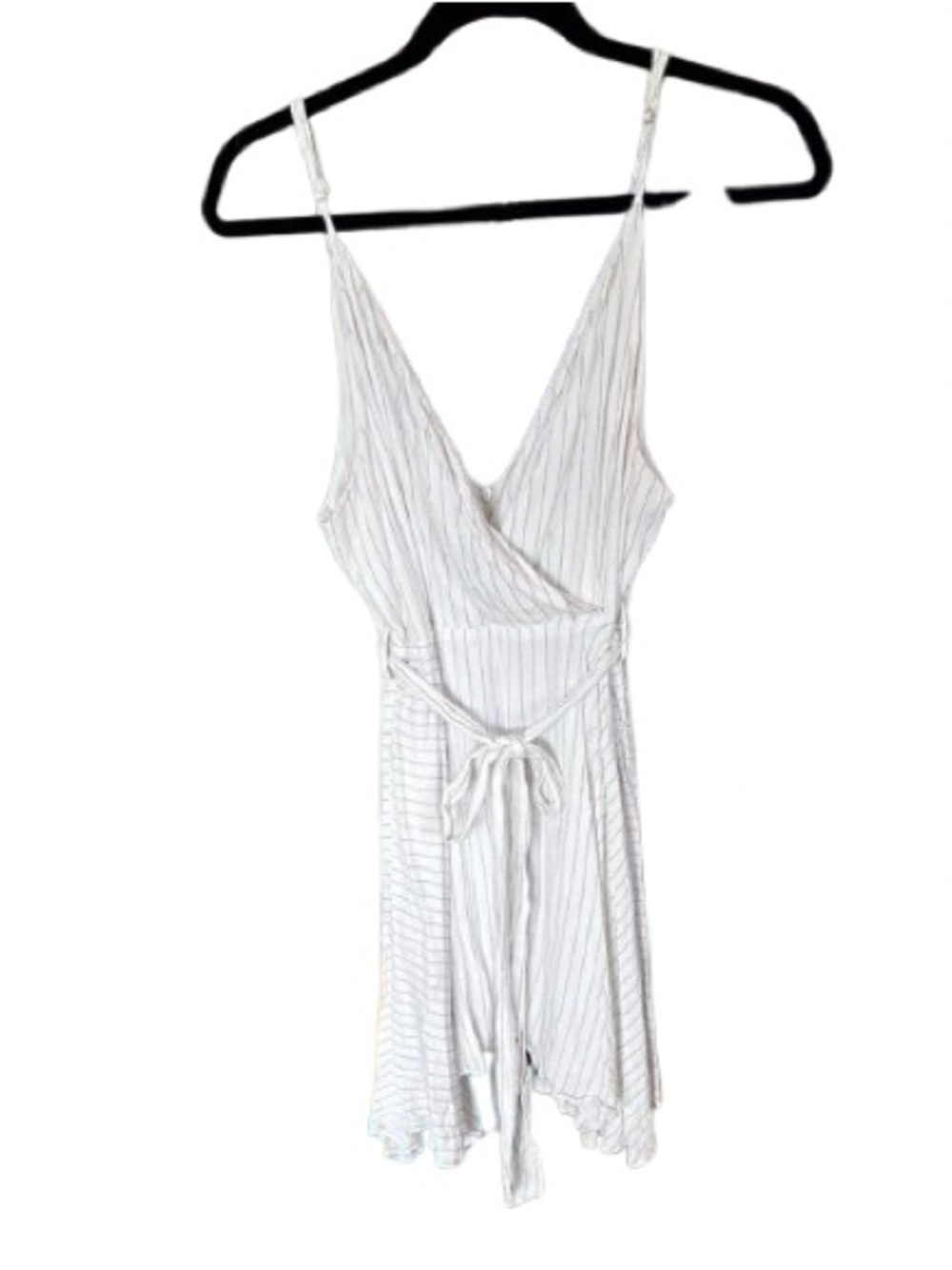 Ijoah White Black Pinstriped Mini Dress Women’s Medium